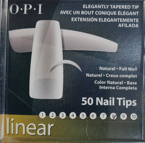 OPI NAIL TIPS - LINEAR - Full-well - Size 8 - 50 tips